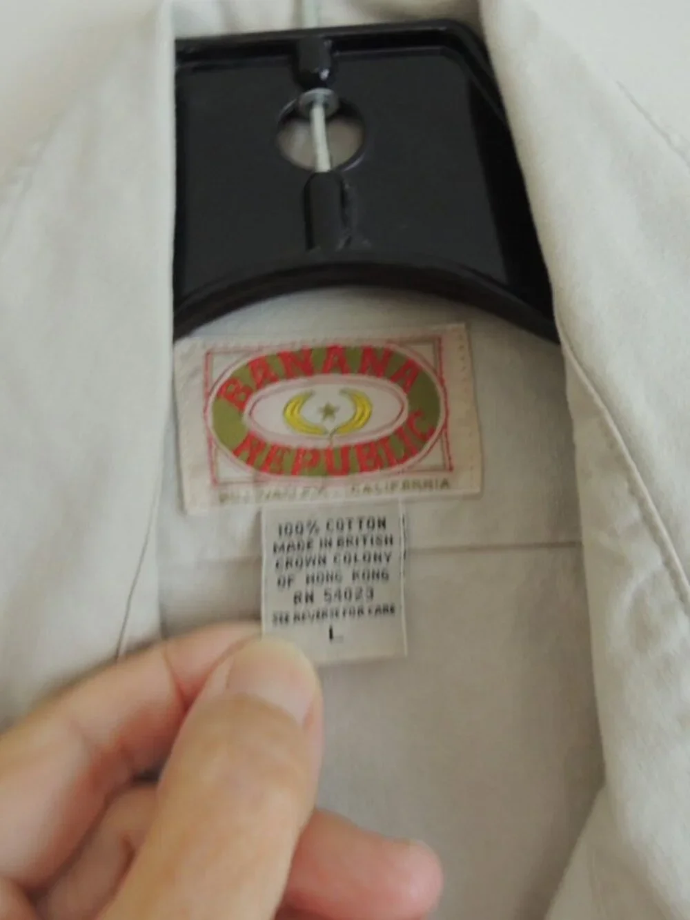Banana Republic Safari Bush Shirt Size L Oyster Color Jacket Vtg Lbl Shacket EUC